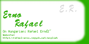 erno rafael business card